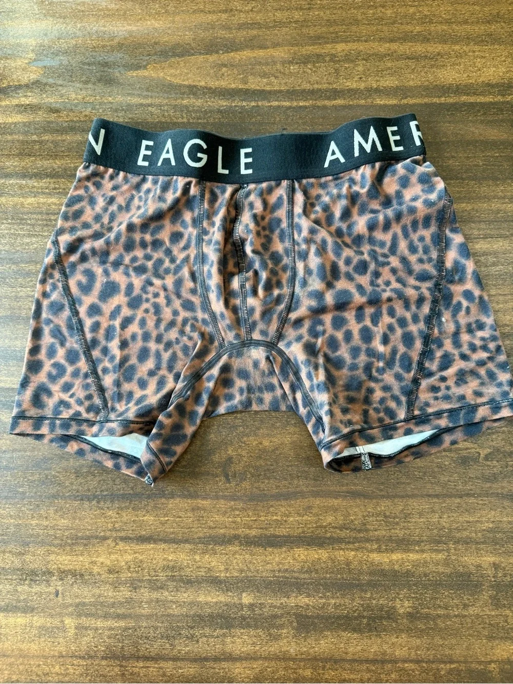 American Eagle Outfitters Men’s Brown Leopard Print Boxer Briefs